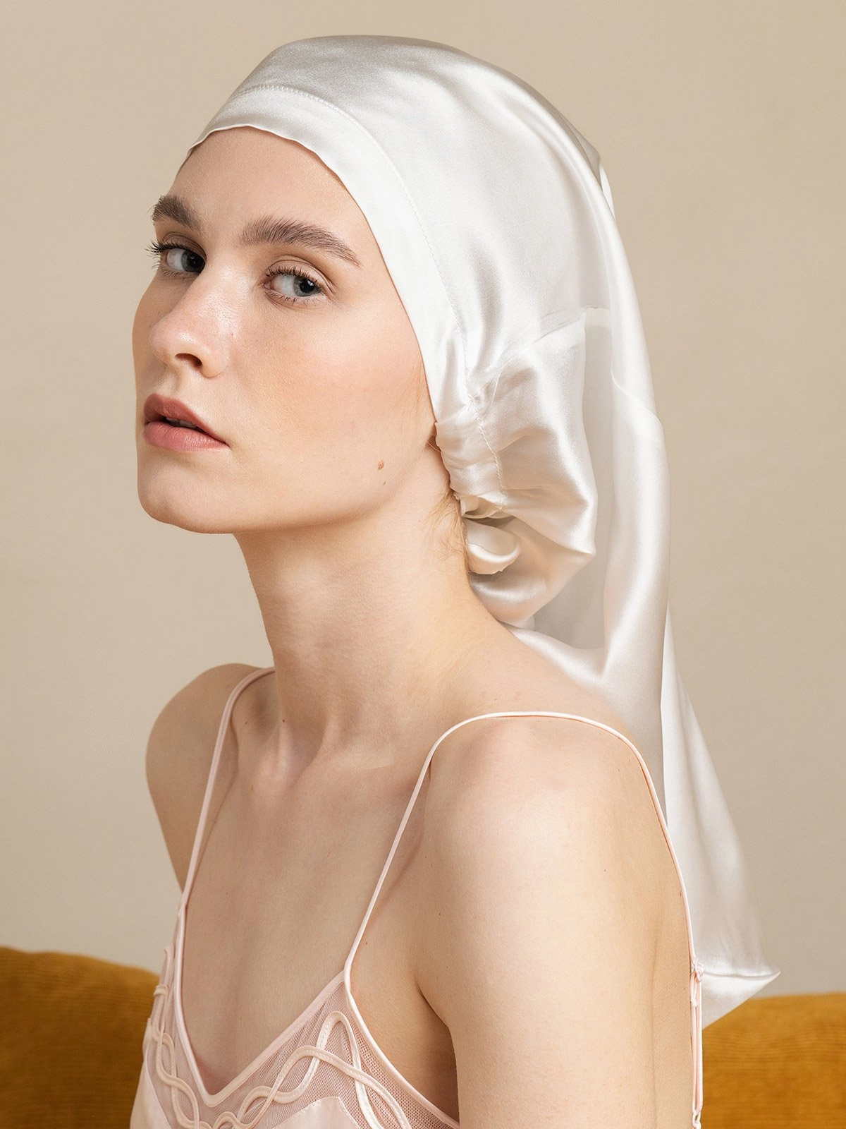 19Momme Pure Silk Elegant Long Sleep Cap