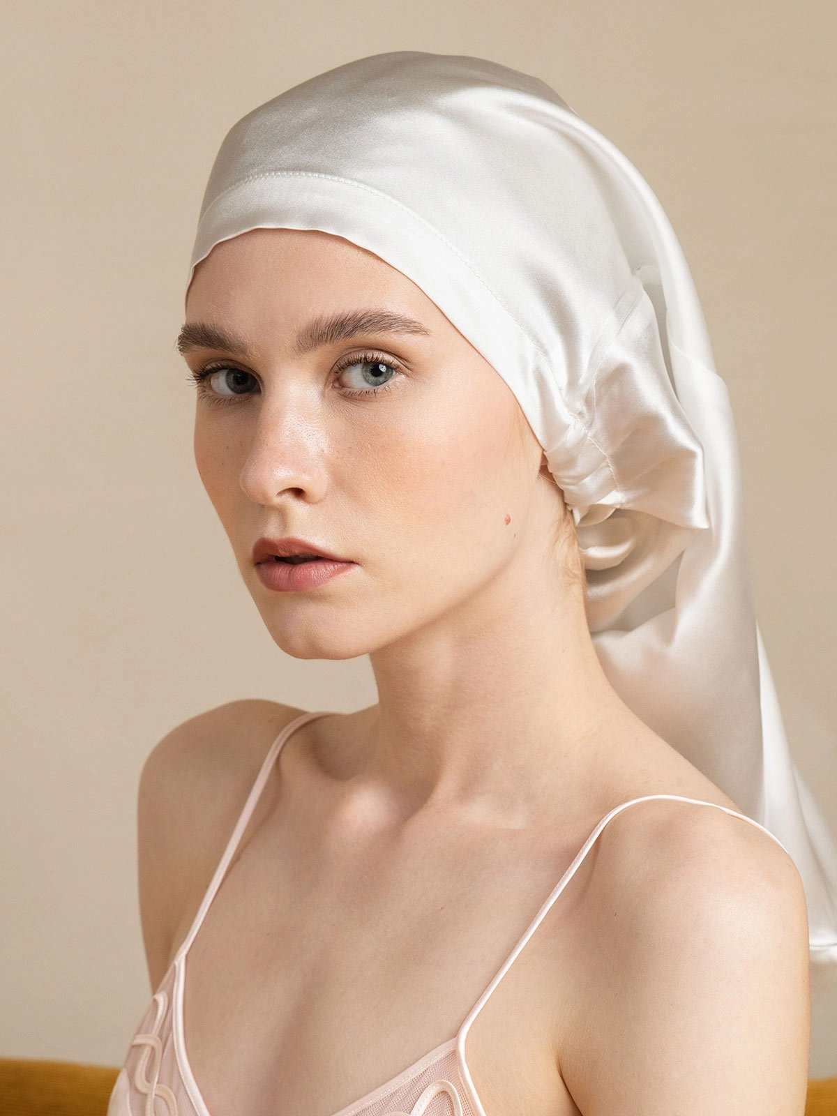 19Momme Pure Silk Elegant Long Sleep Cap