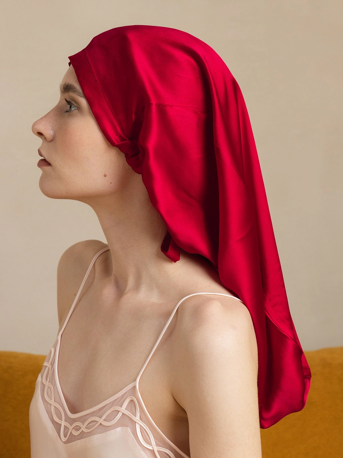 19Momme Pure Silk Elegant Long Sleep Cap