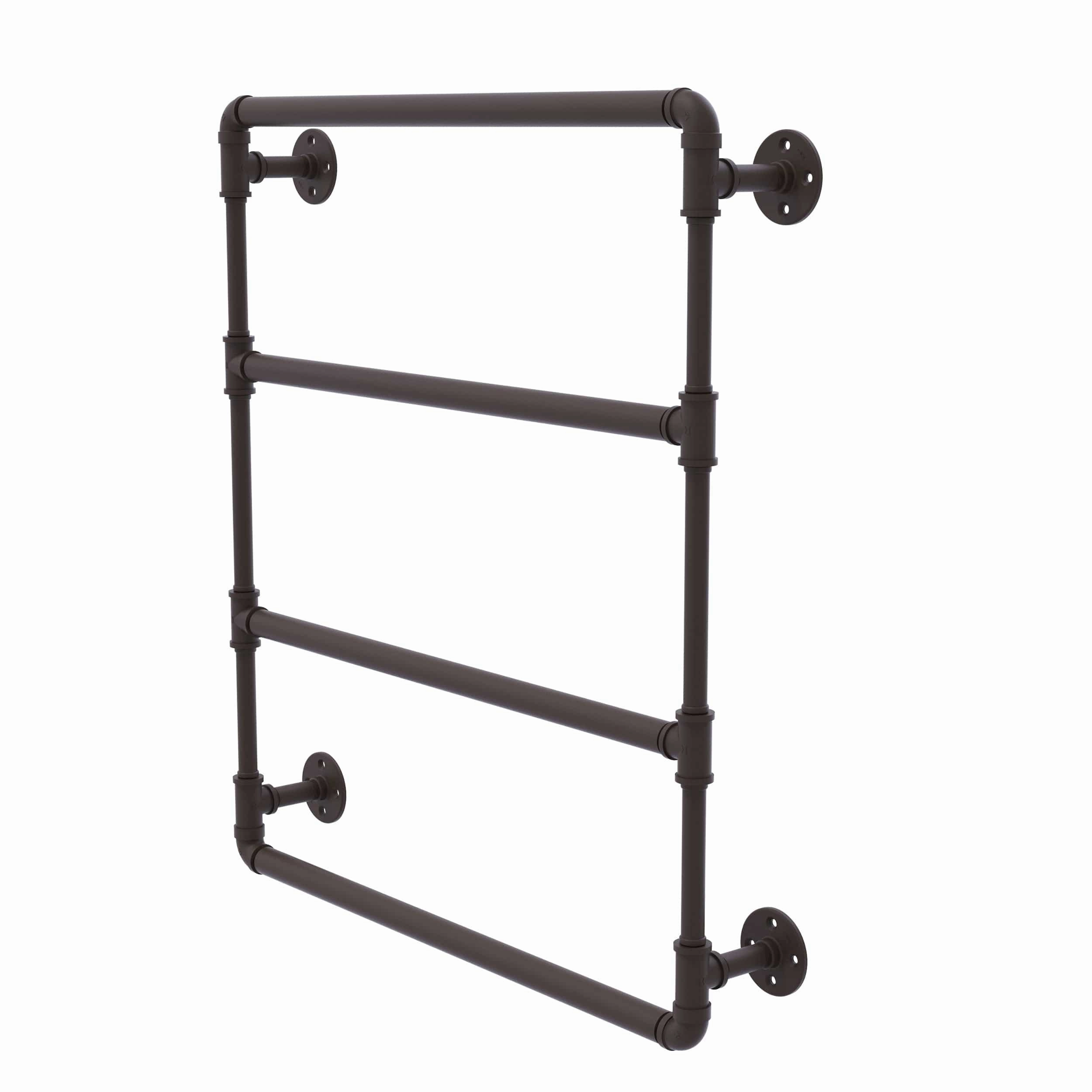 24" Wall Mounted Ladder Towel Bar, Oil Rubbed Bronze Finish