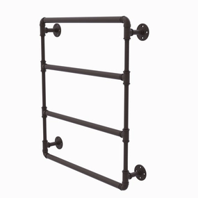 24" Wall Mounted Ladder Towel Bar, Oil Rubbed Bronze Finish