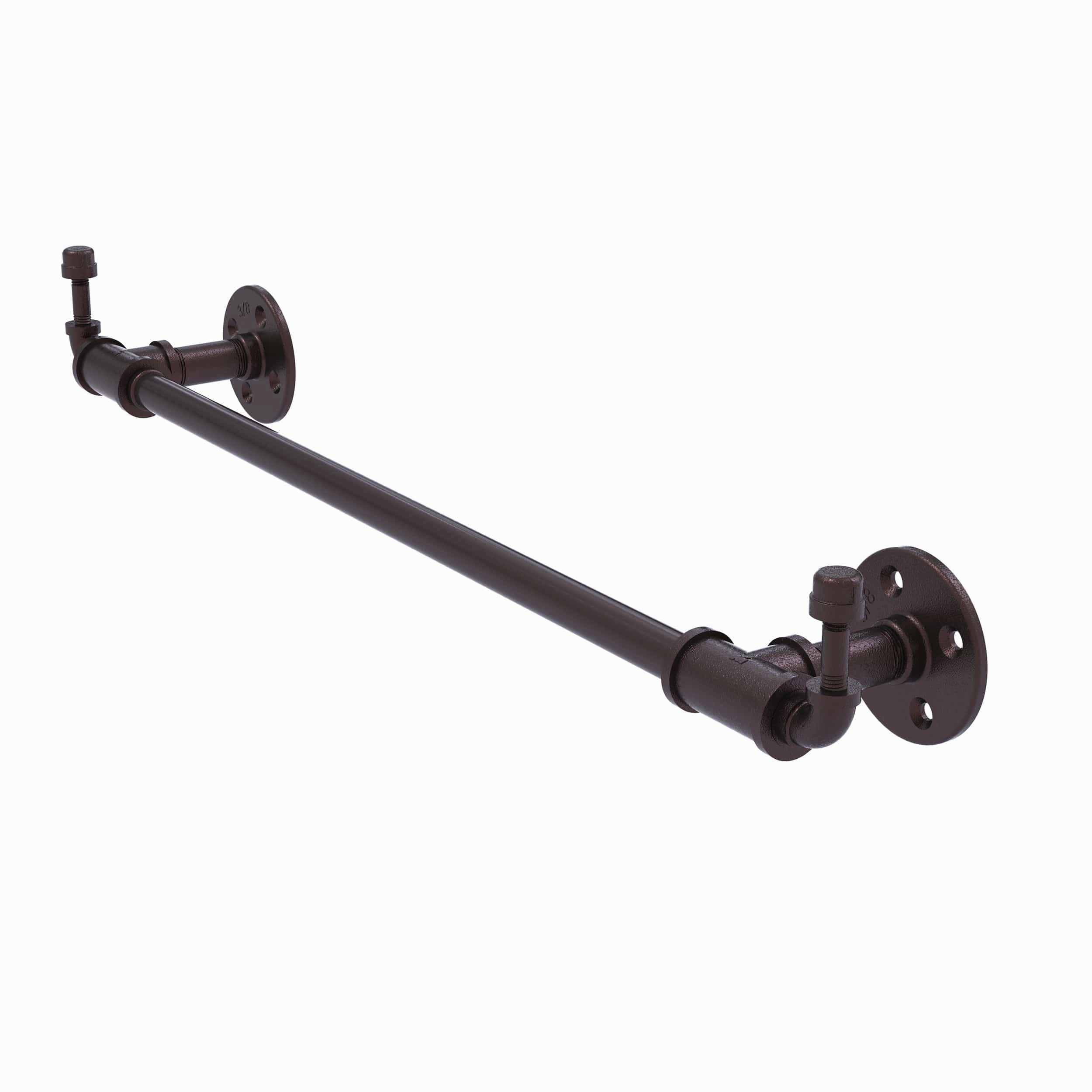 36" Towel Bar with Integrated Hooks, Antique Bronze Finish