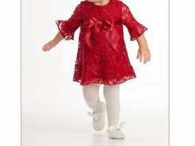 "luxe" Baby And Toddler Dress In Red