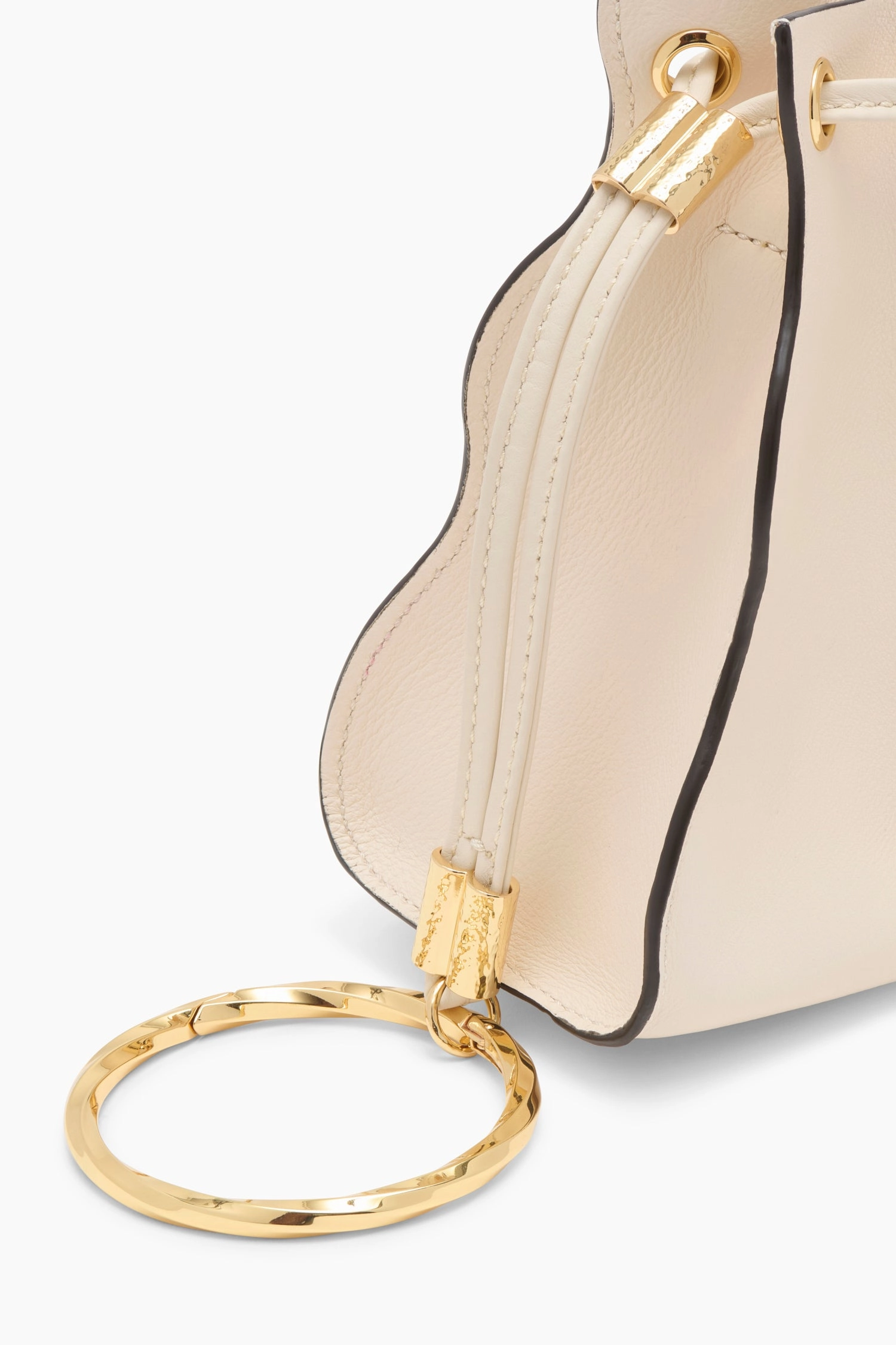 Adria Pleated Wave Pochette - Cowrie