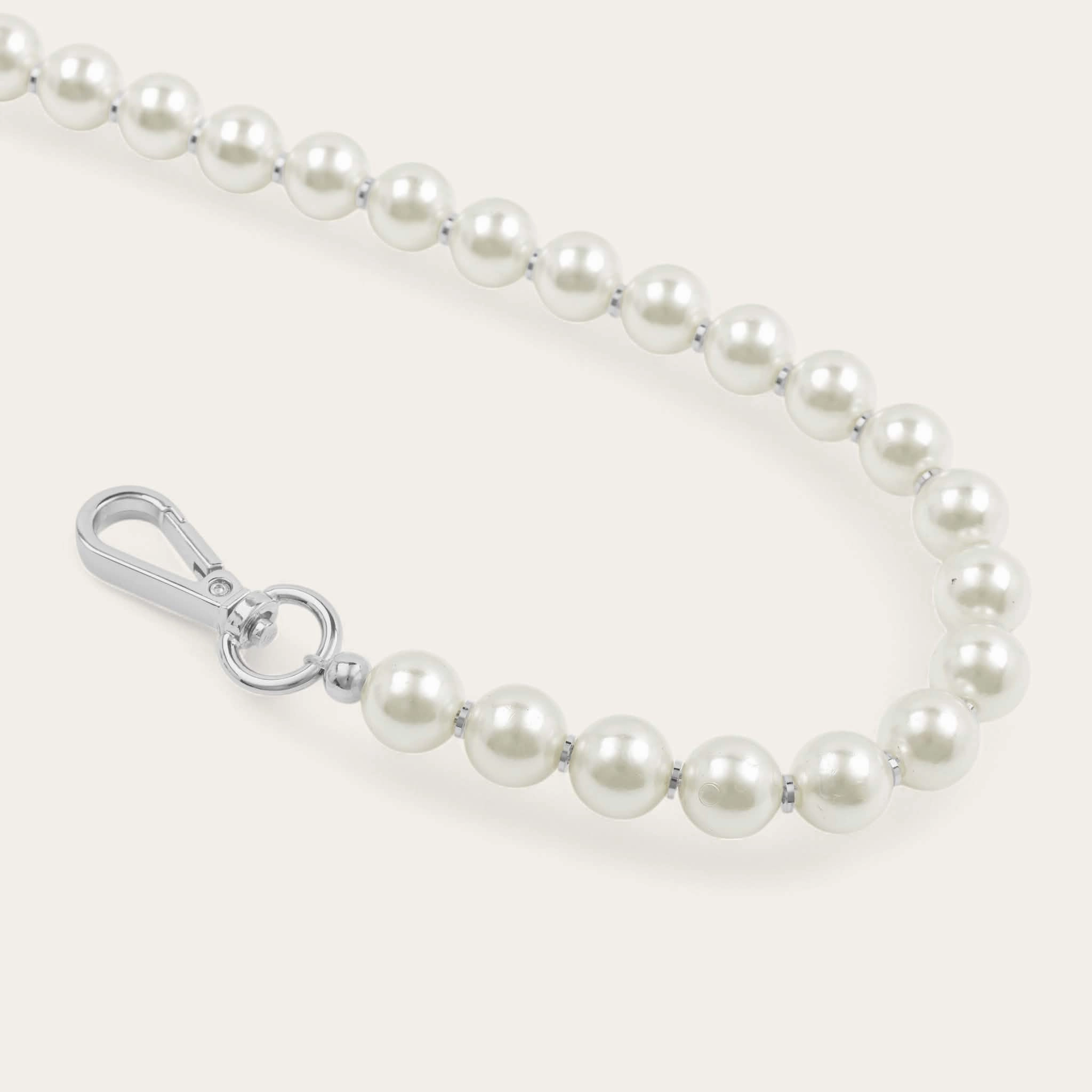 Aurora Strap | Pearl with Silver hardware