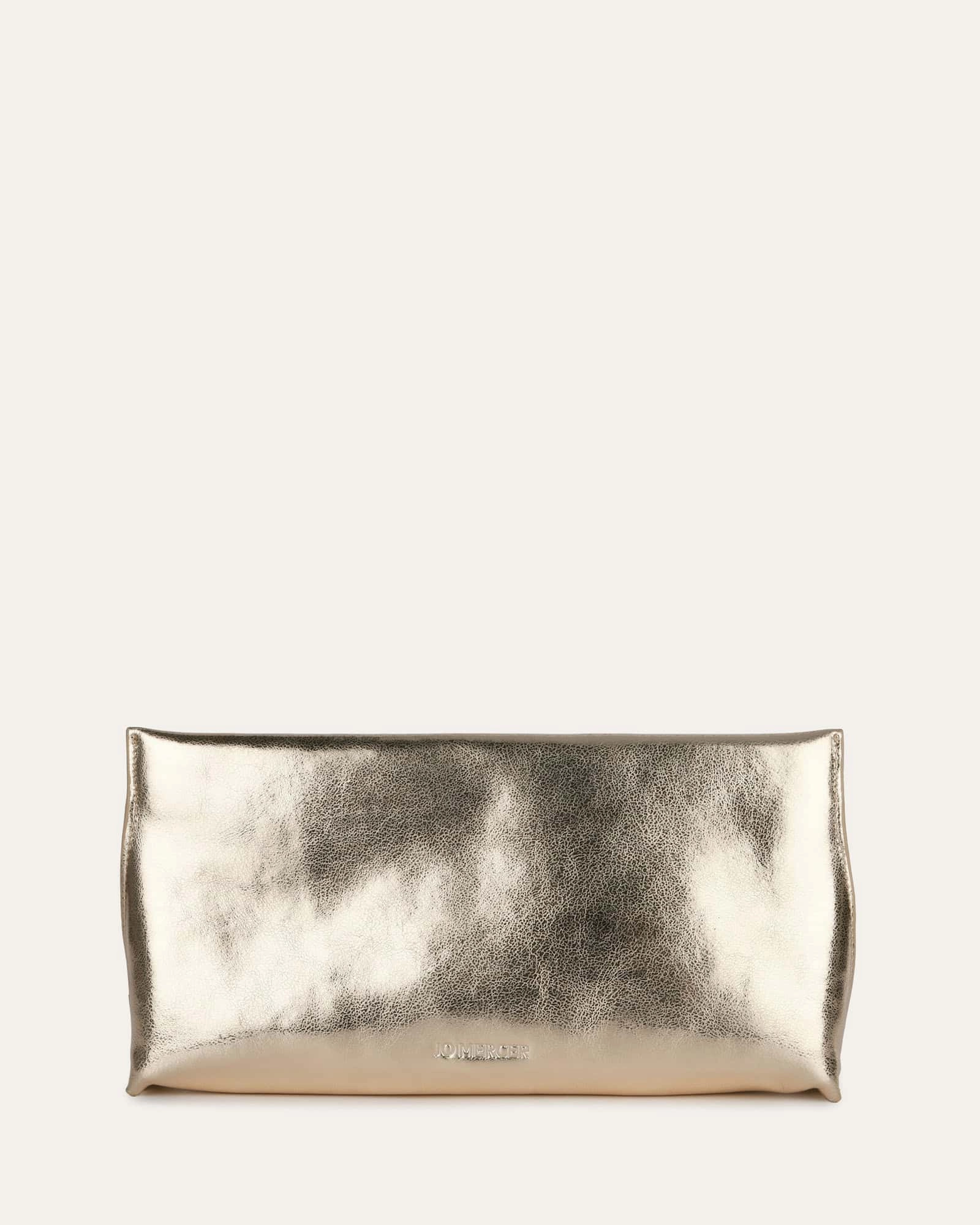 BONNIE CLUTCH BAG LIGHT GOLD LEATHER