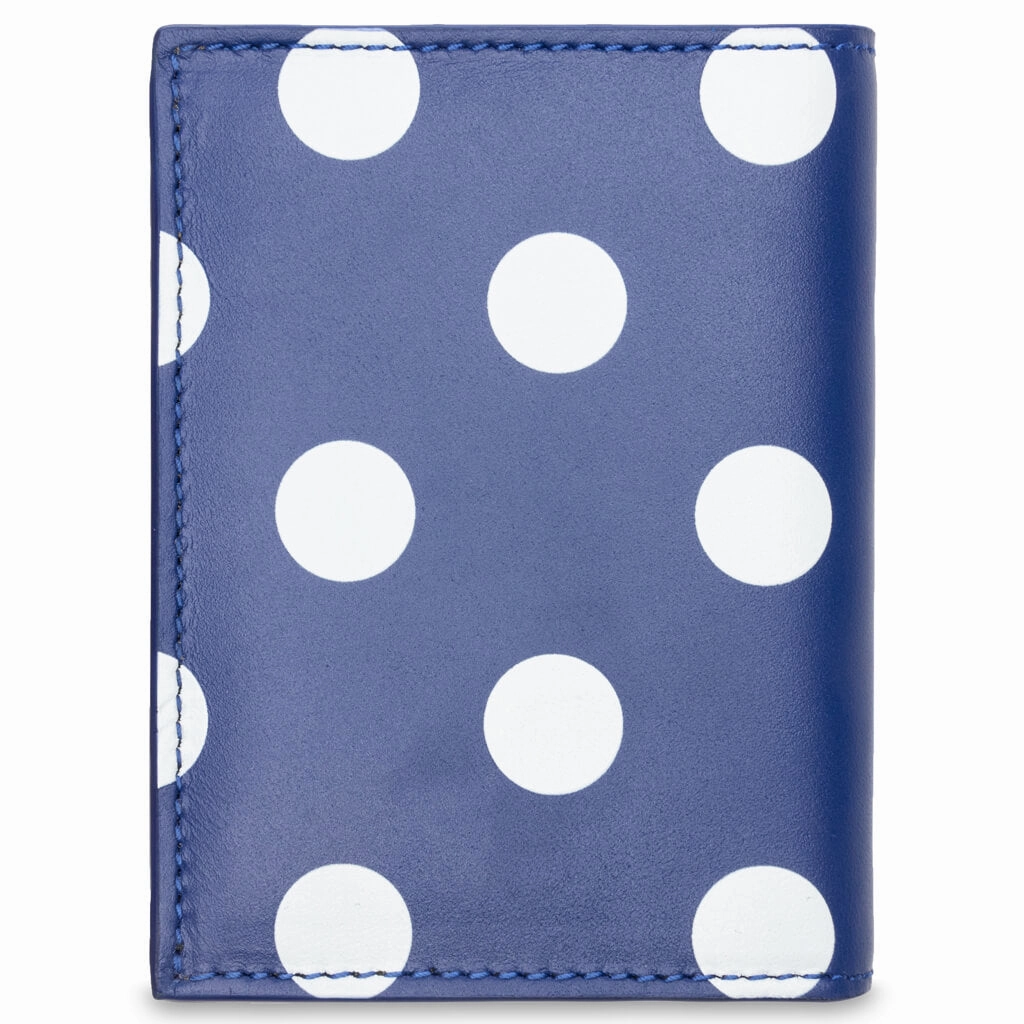 Comme des Garcons Polka Dots Wallet - Navy