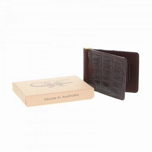Crocodile Money Clip - Brown