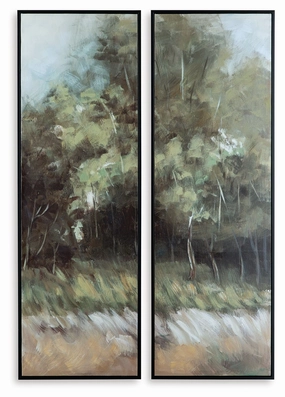 Dansot Green / Brown Wall Art Set