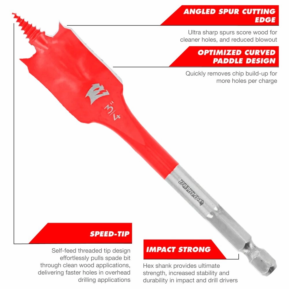 Diablo DSP2920-S6 - 6 pc Spade Bit Set