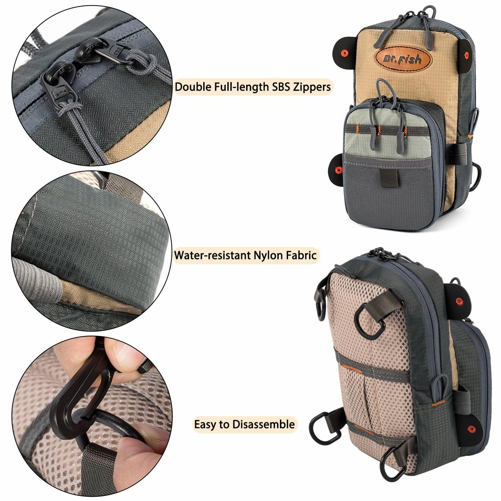 Dr.Fish Fly Fishing Chest Bag Crossbody