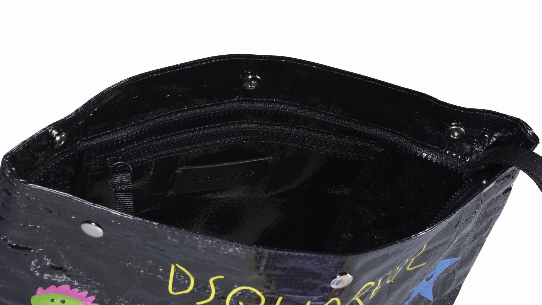 Dsquared2 Graphic Printed Crinkle Clutch Bag