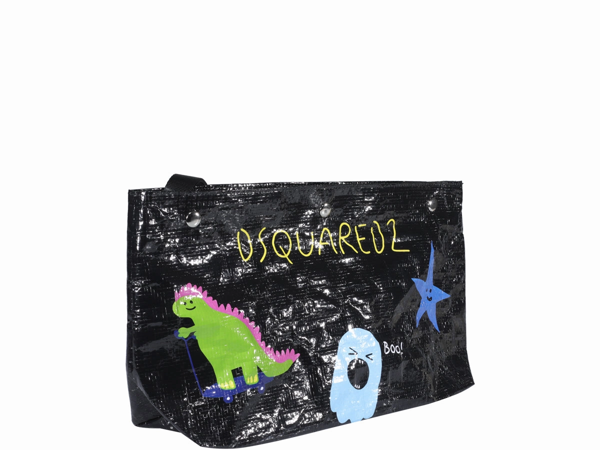 Dsquared2 Graphic Printed Crinkle Clutch Bag