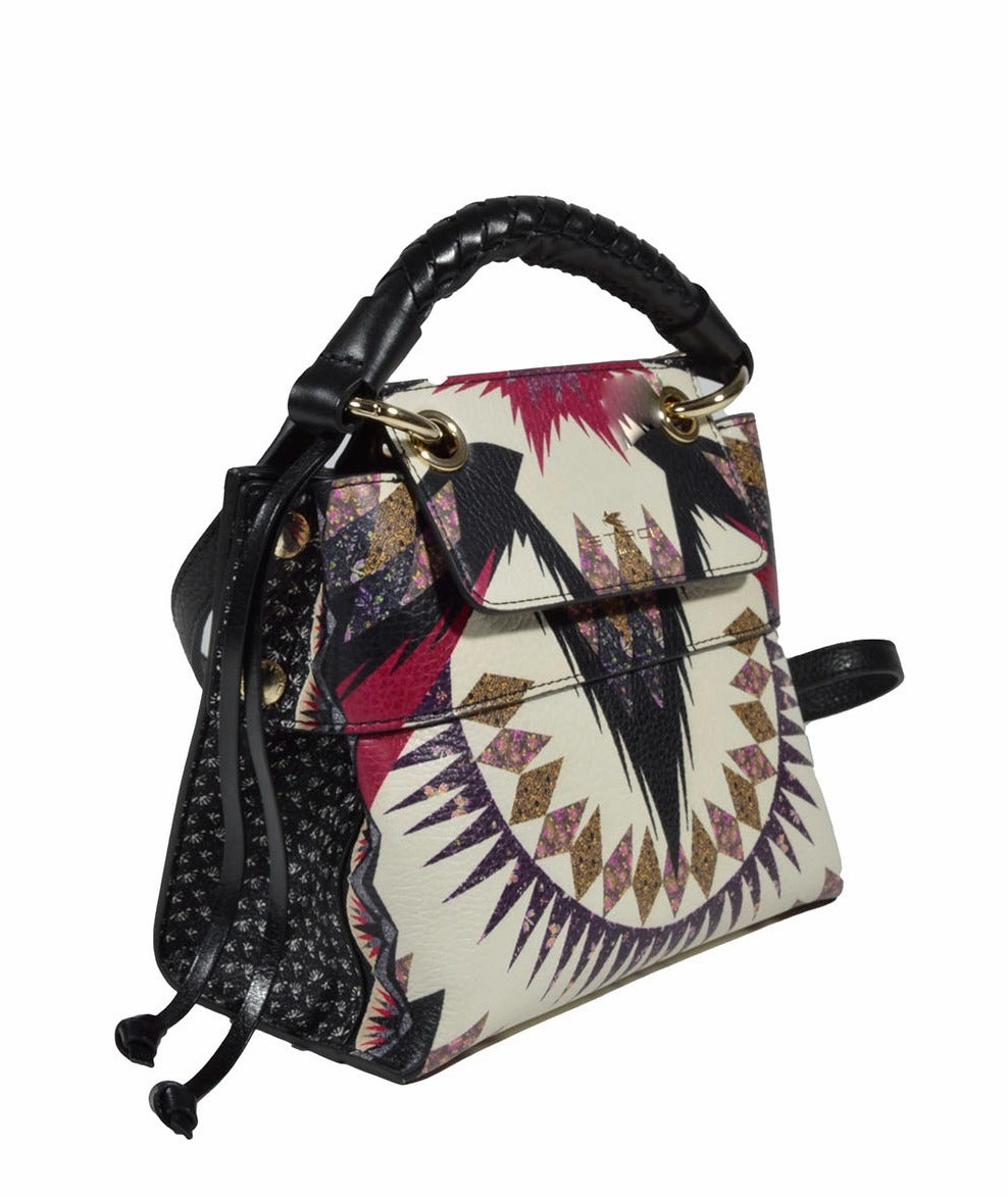 Etro Logo Graphic Print Mini Top Handle Bag