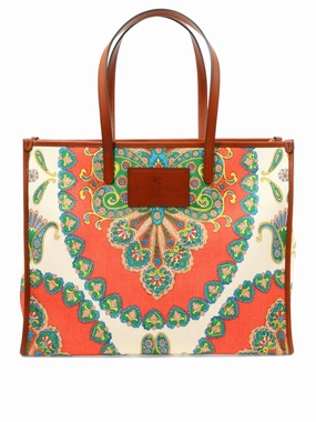 Etro Logo Patch Graphic Print Tote Bag