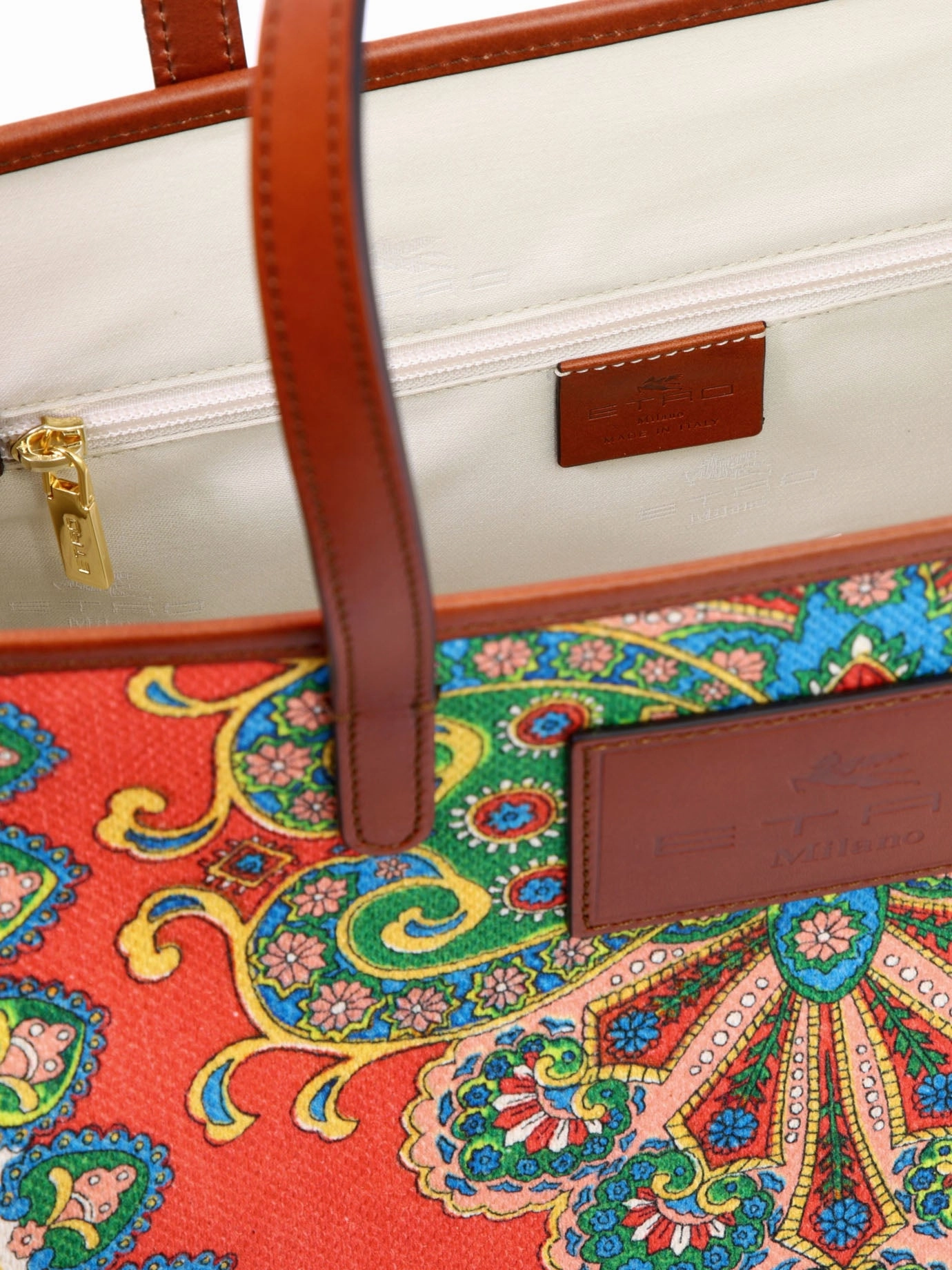 Etro Logo Patch Graphic Print Tote Bag