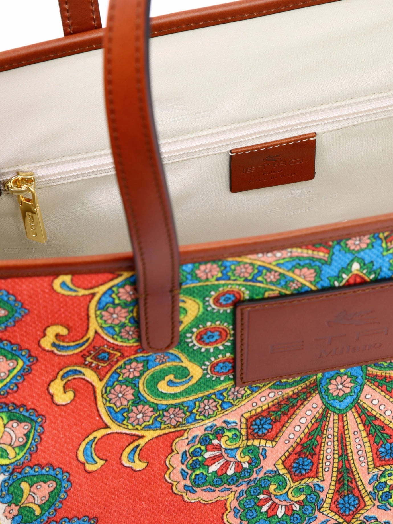 Etro Logo Patch Graphic Print Tote Bag