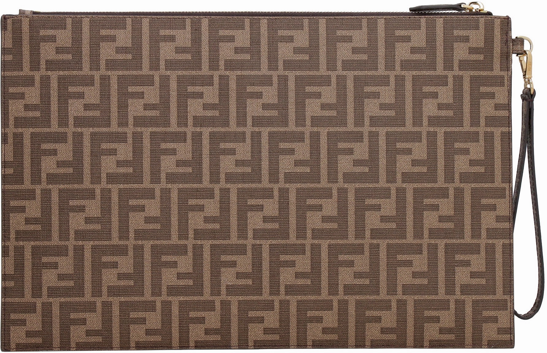 Fendi Graphic Print Zipped Clutch Bag