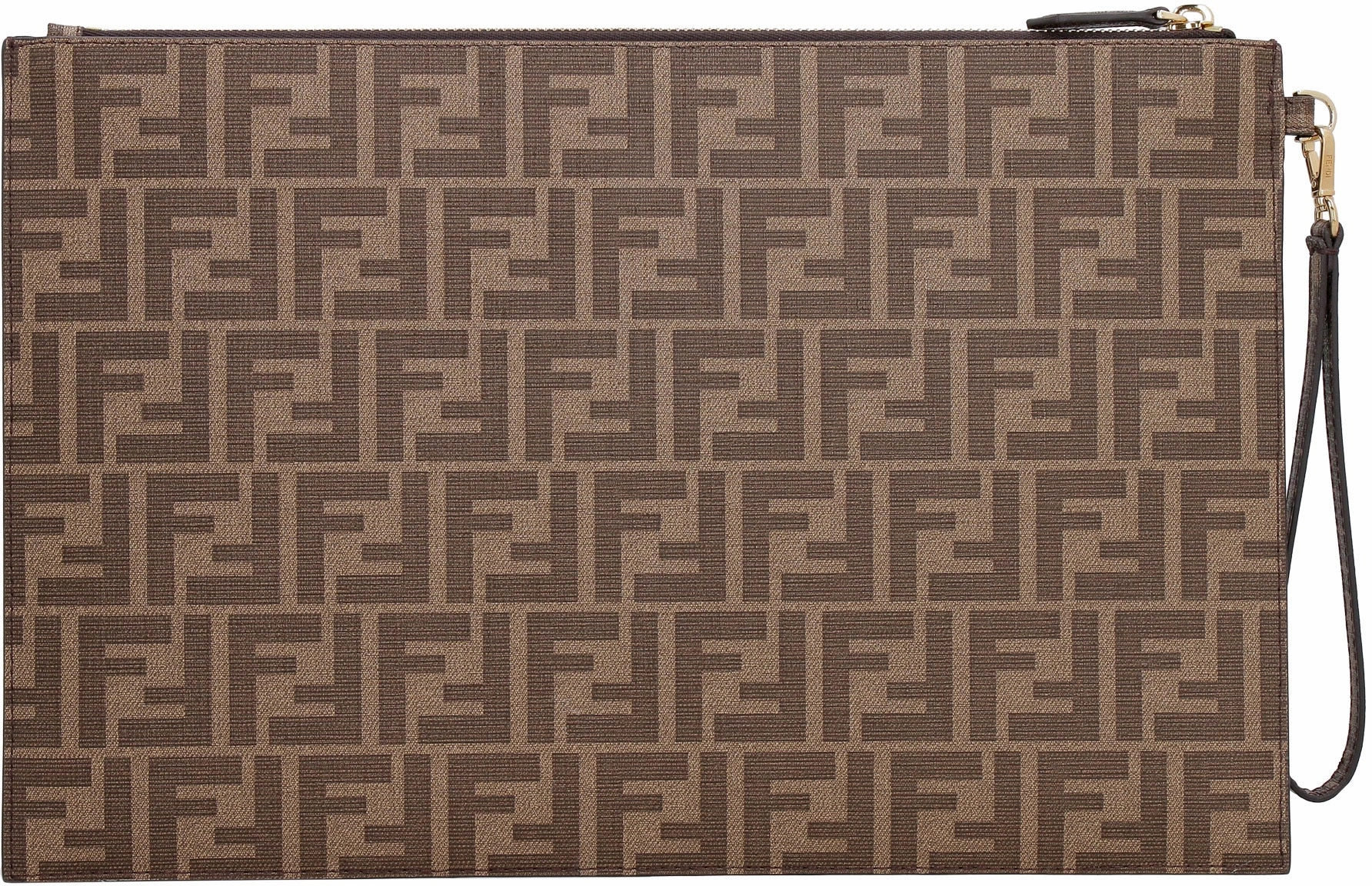 Fendi Graphic Print Zipped Clutch Bag