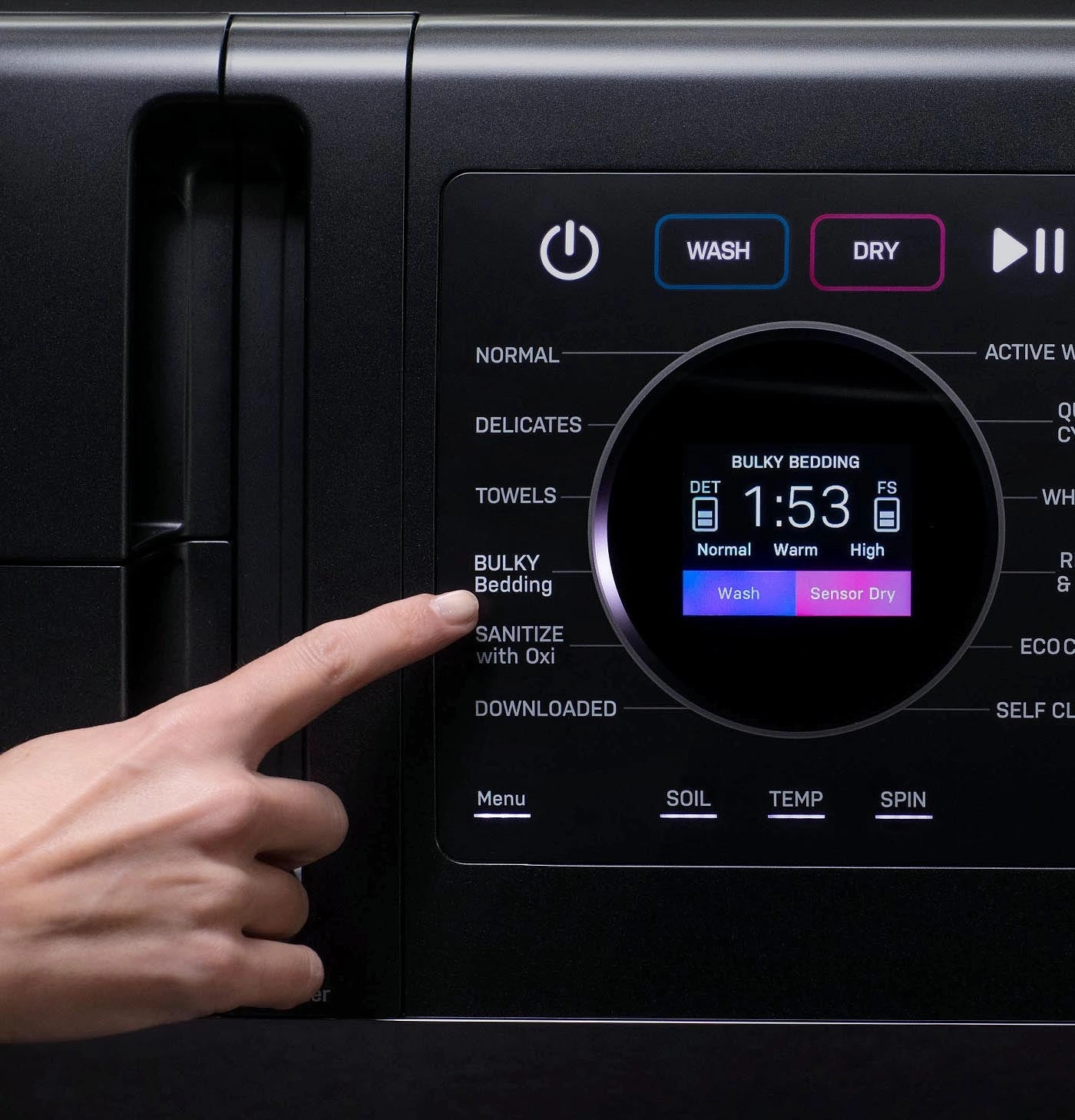 GE Profile Graphite 28" UltraFast All-in-One Washer/Dryer with Ventless Heat Pump (5.5 Cu.Ft.)- PFQ97HSPVDS