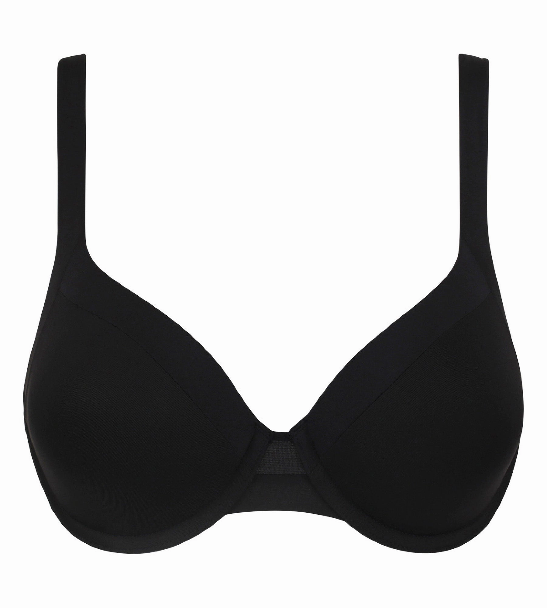 Generous Invisible black padded bra Dim