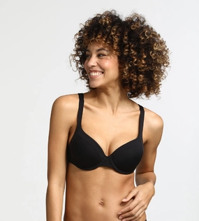 Generous Invisible black padded bra Dim