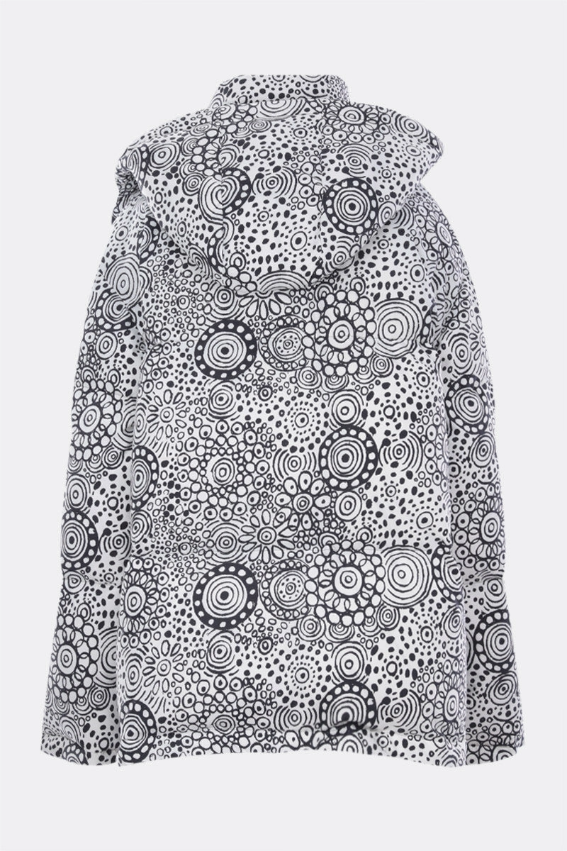 graphic print nylon down jacket