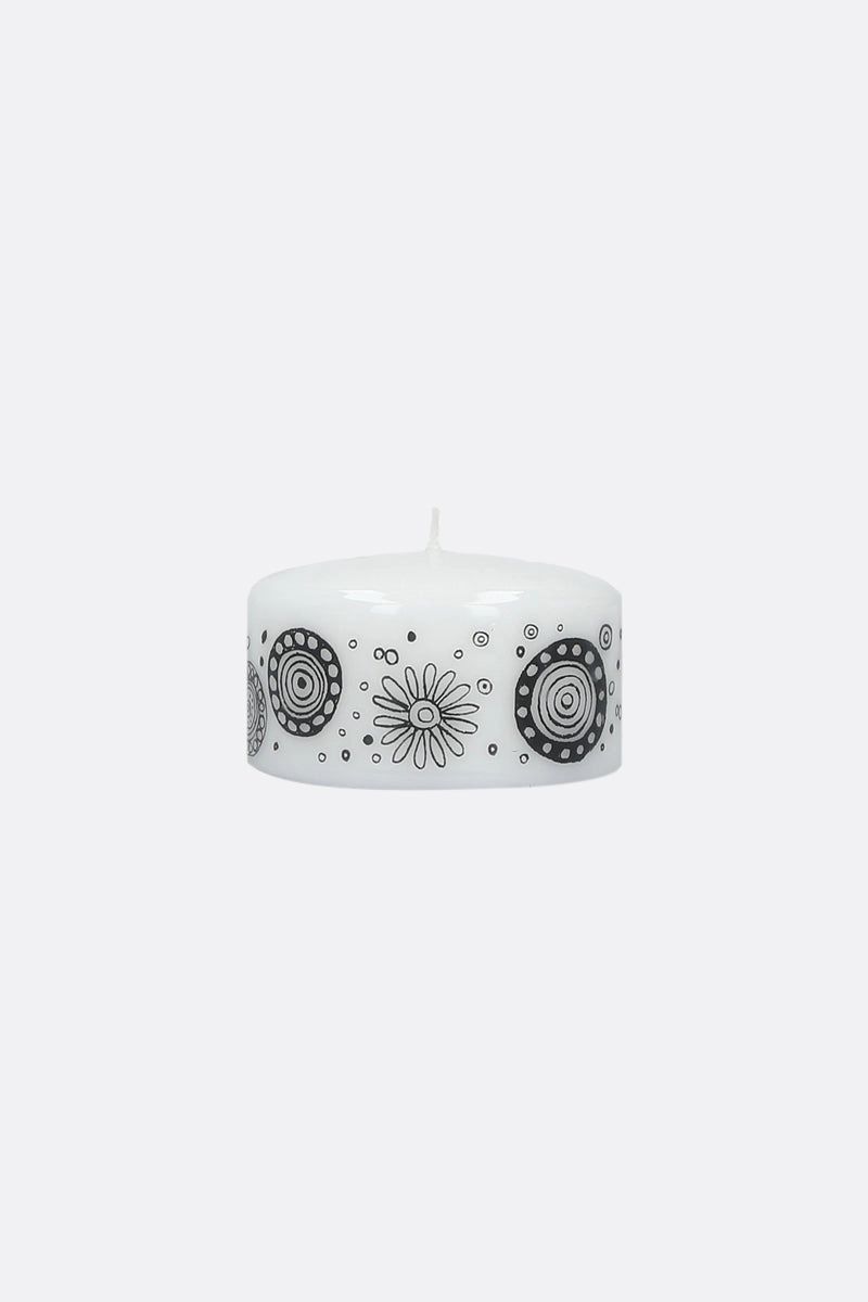 graphic printed small candle