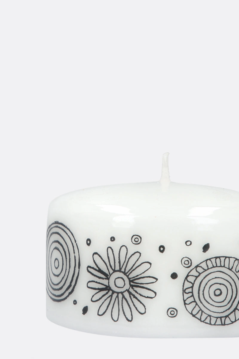 graphic printed small candle