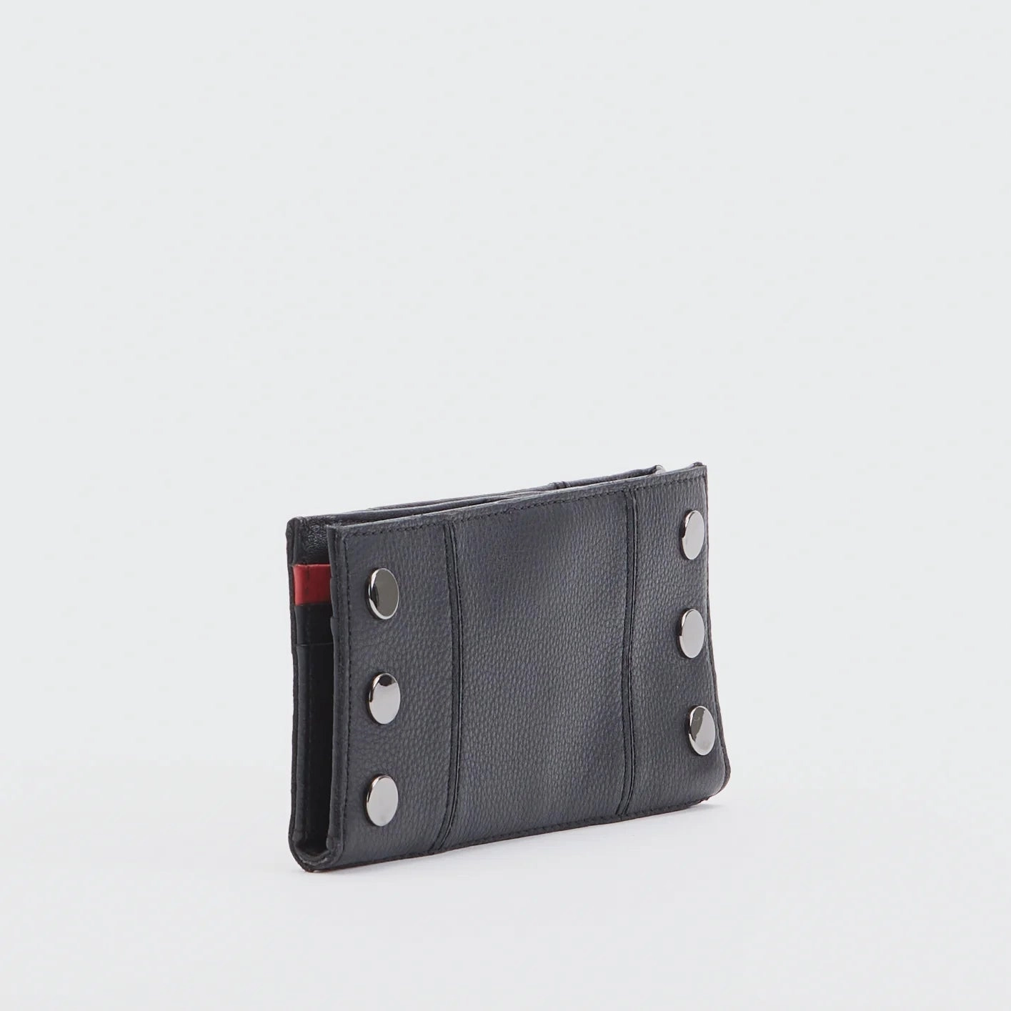 Hammitt 110 North Leather Wallet Black/Gunmetal