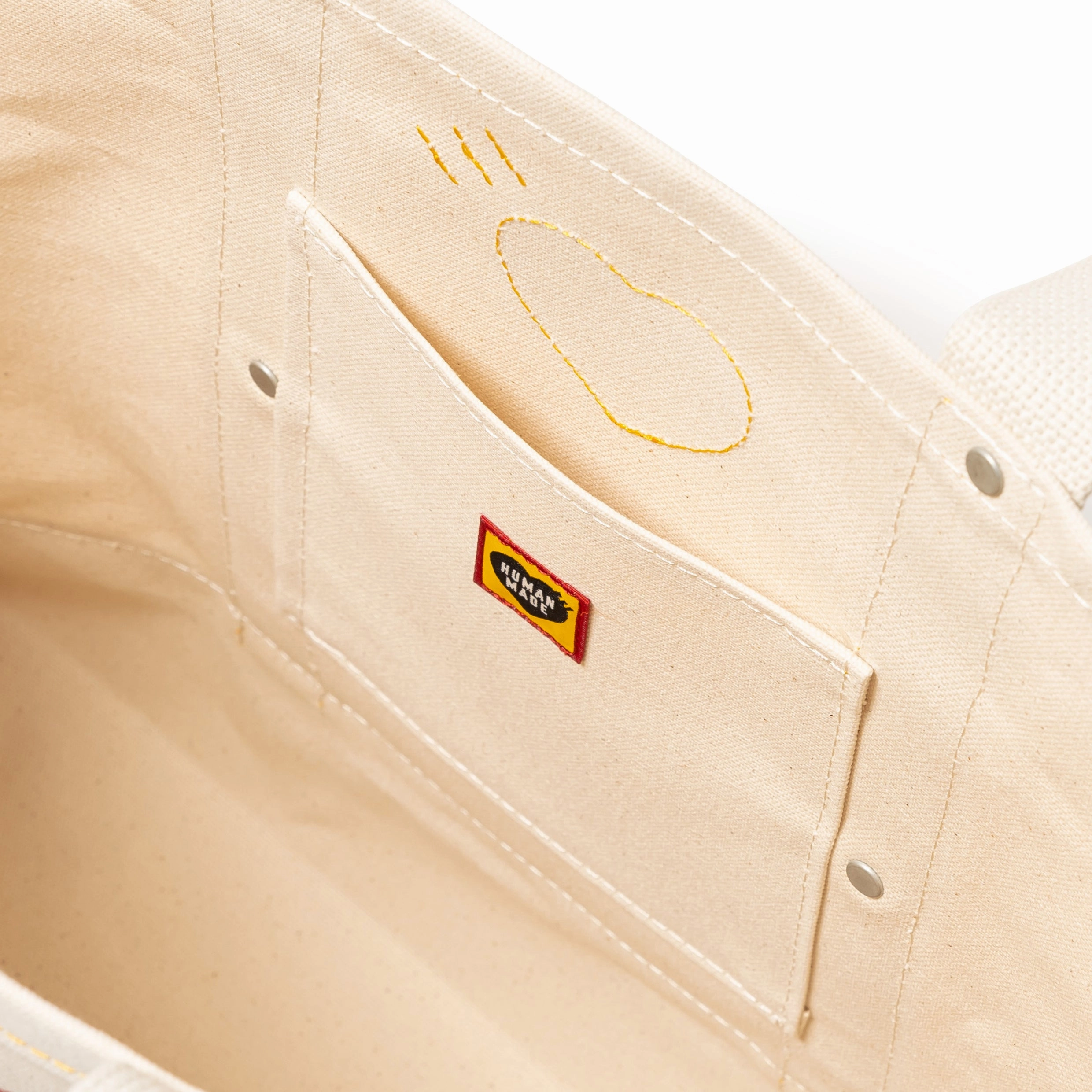 Human Made Canvas Tote Large White HM29GD004
