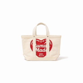 Human Made Canvas Tote Small White HM29GD005