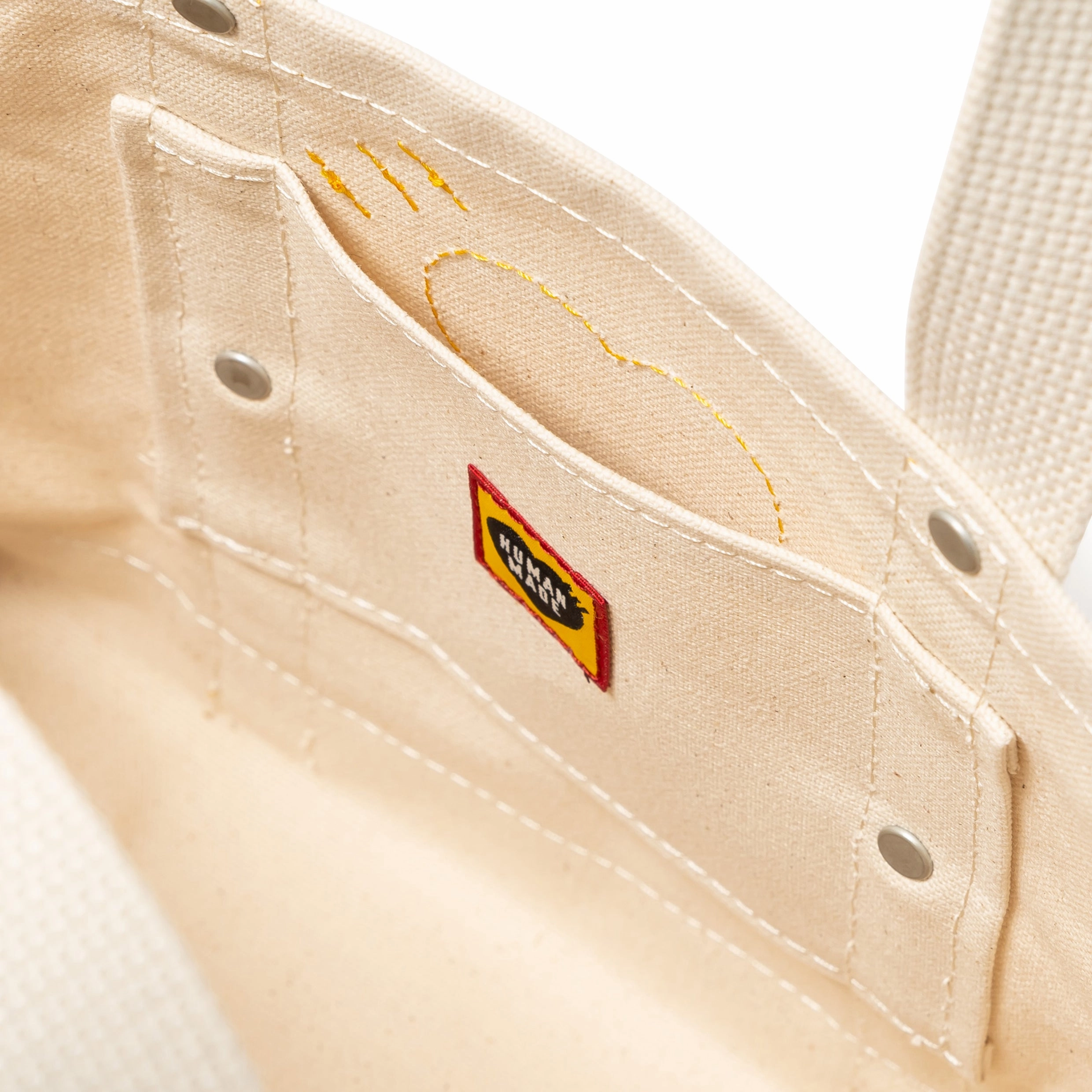 Human Made Canvas Tote Small White HM29GD005