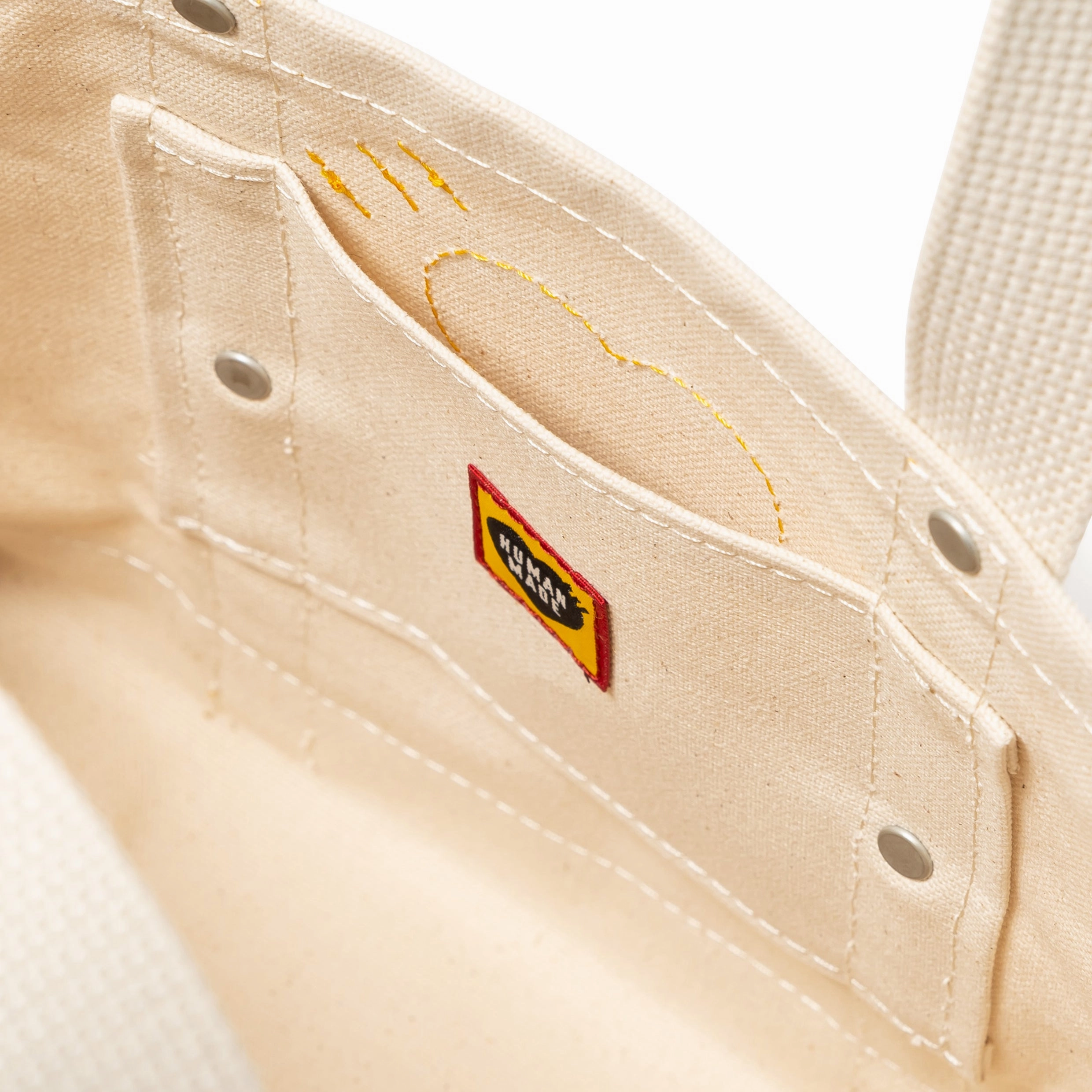 Human Made Canvas Tote Small White HM29GD005