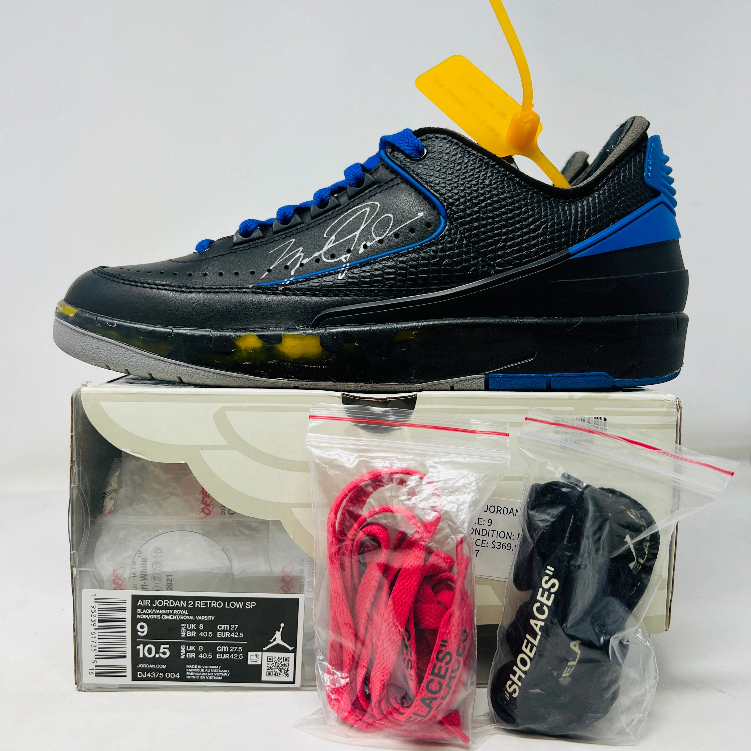 Jordan 2 Retro Low SP Off-White Black Blue