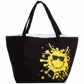 Karl Lagerfeld X Smileyworld Graphic Print Reversible Tote Bag