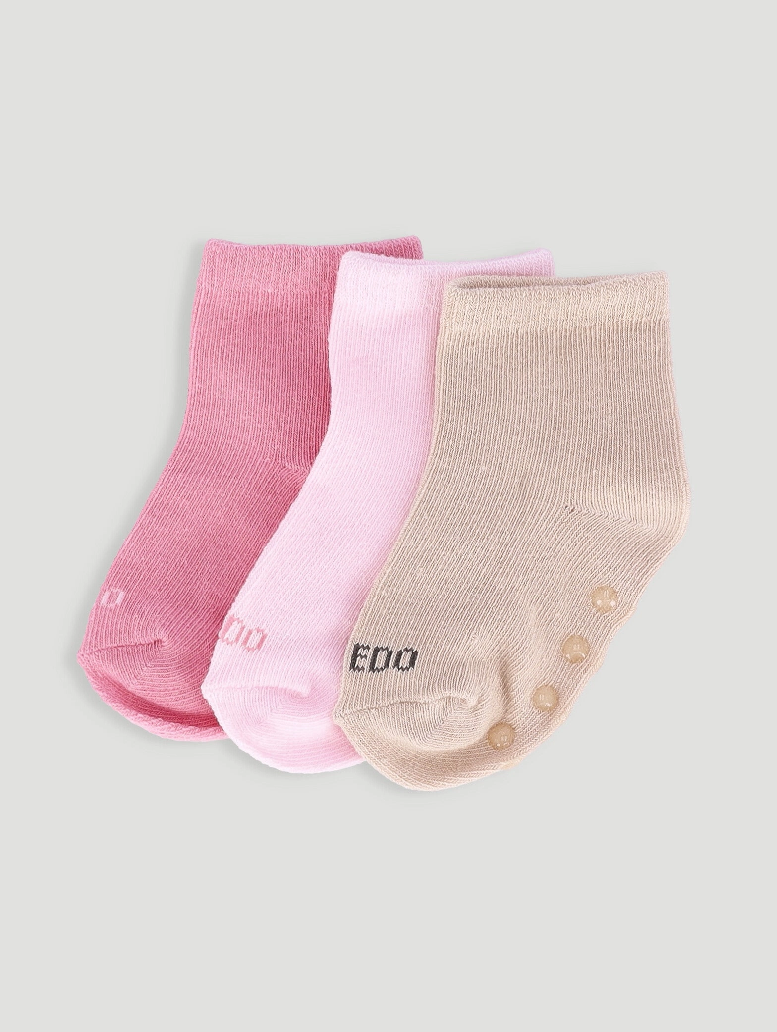 Keedo 3 Pack Girls Plain Cotton Sock