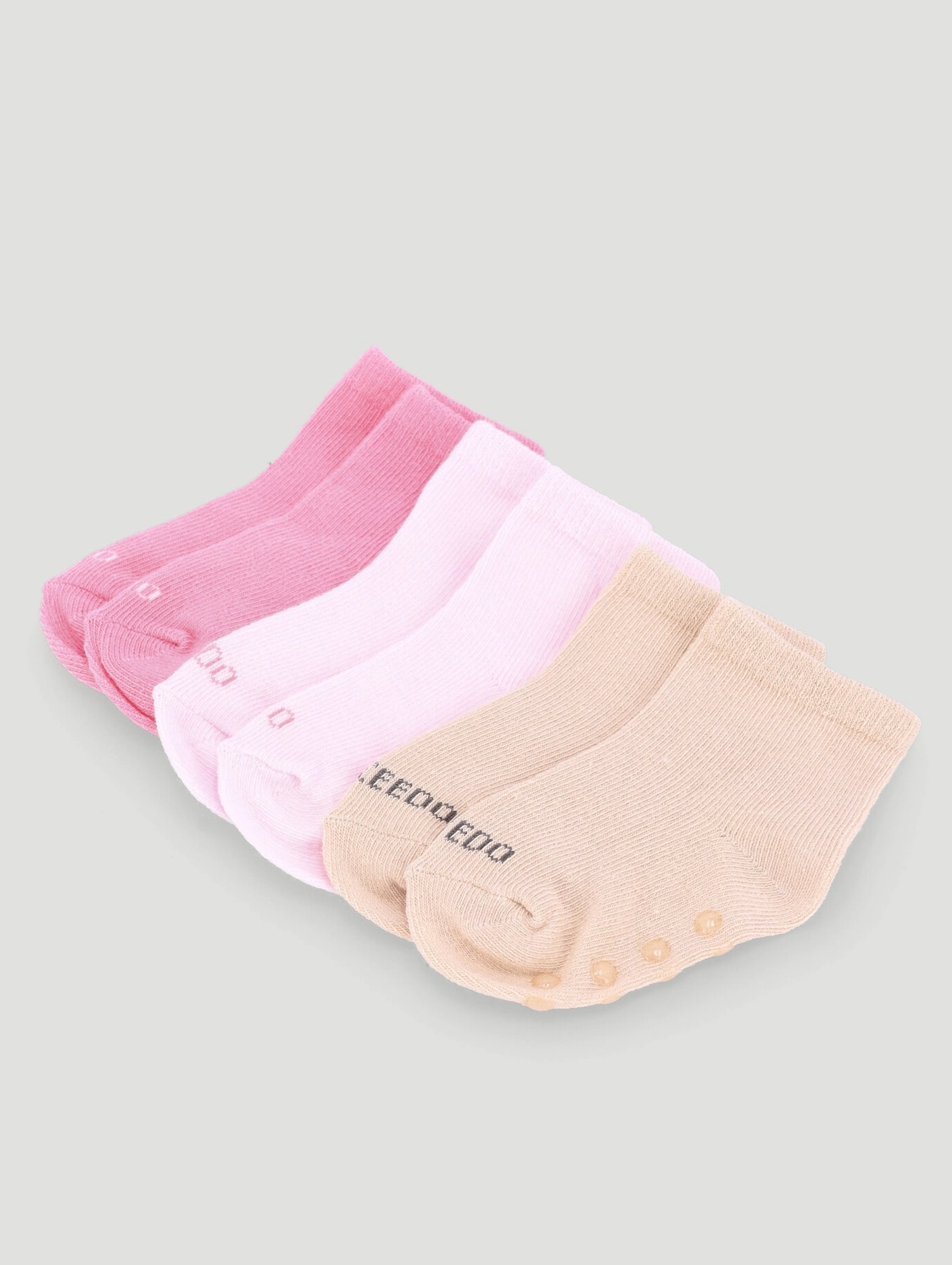 Keedo 3 Pack Girls Plain Cotton Sock