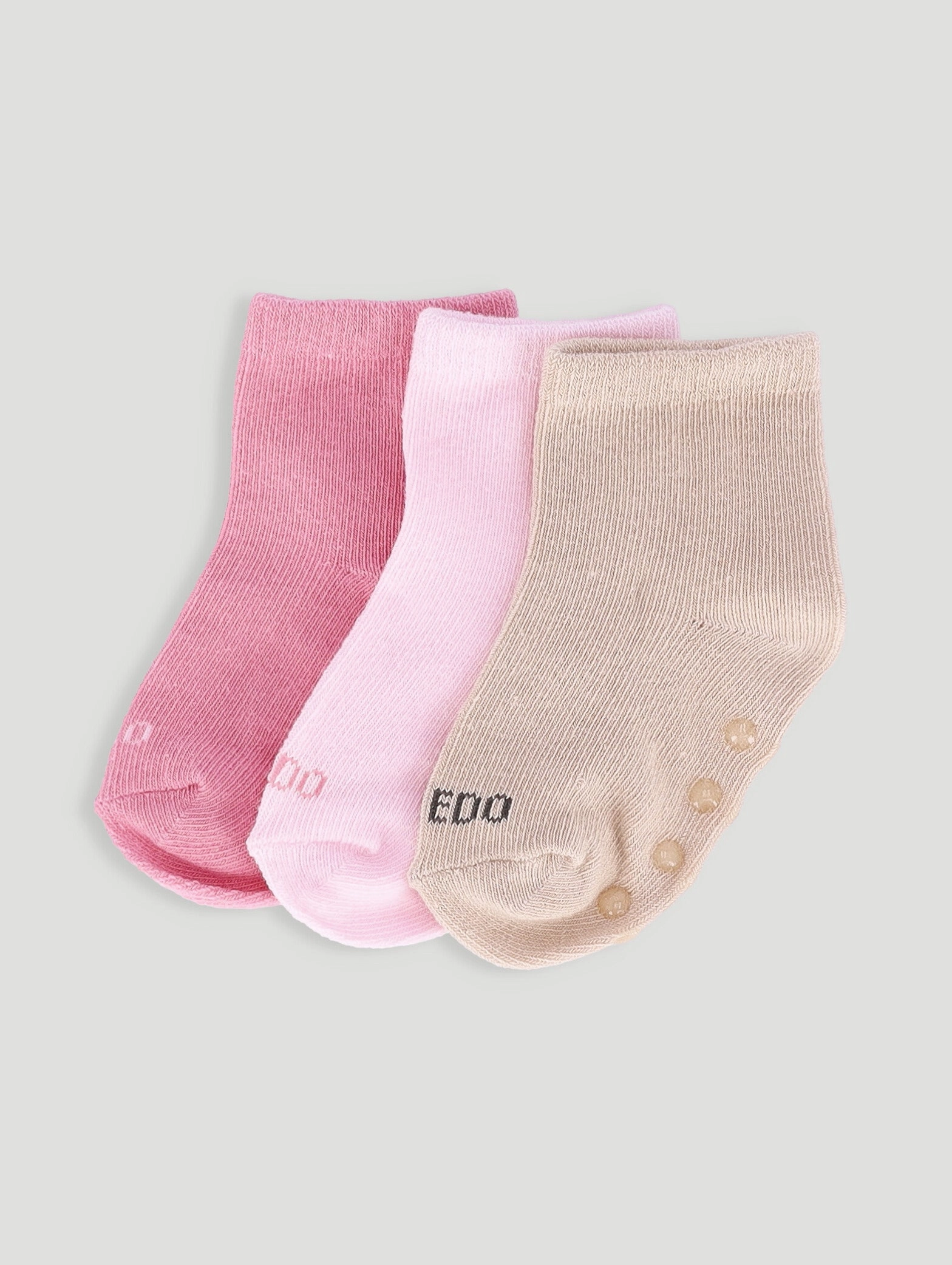 Keedo 3 Pack Girls Plain Cotton Sock
