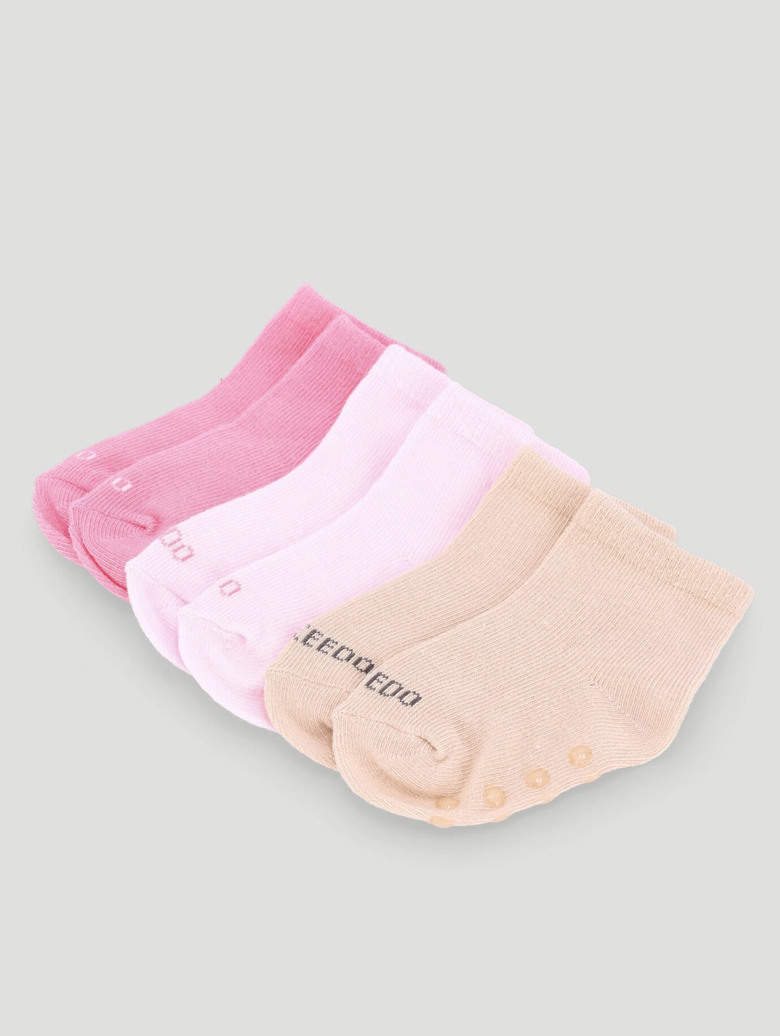 Keedo 3 Pack Girls Plain Cotton Sock