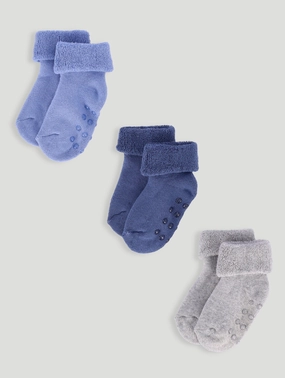 Keedo Baby Boys 3 Pack Towelling Socks