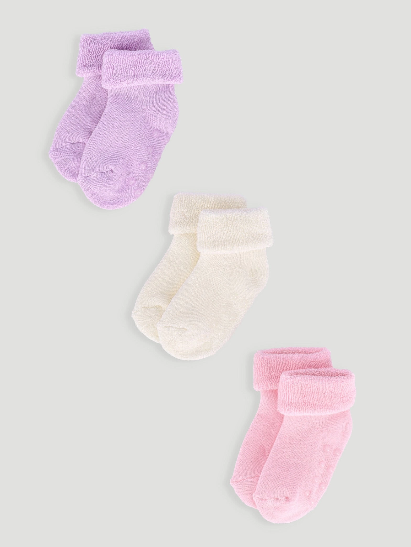 Keedo Baby Girls 3 Pack Towelling Socks