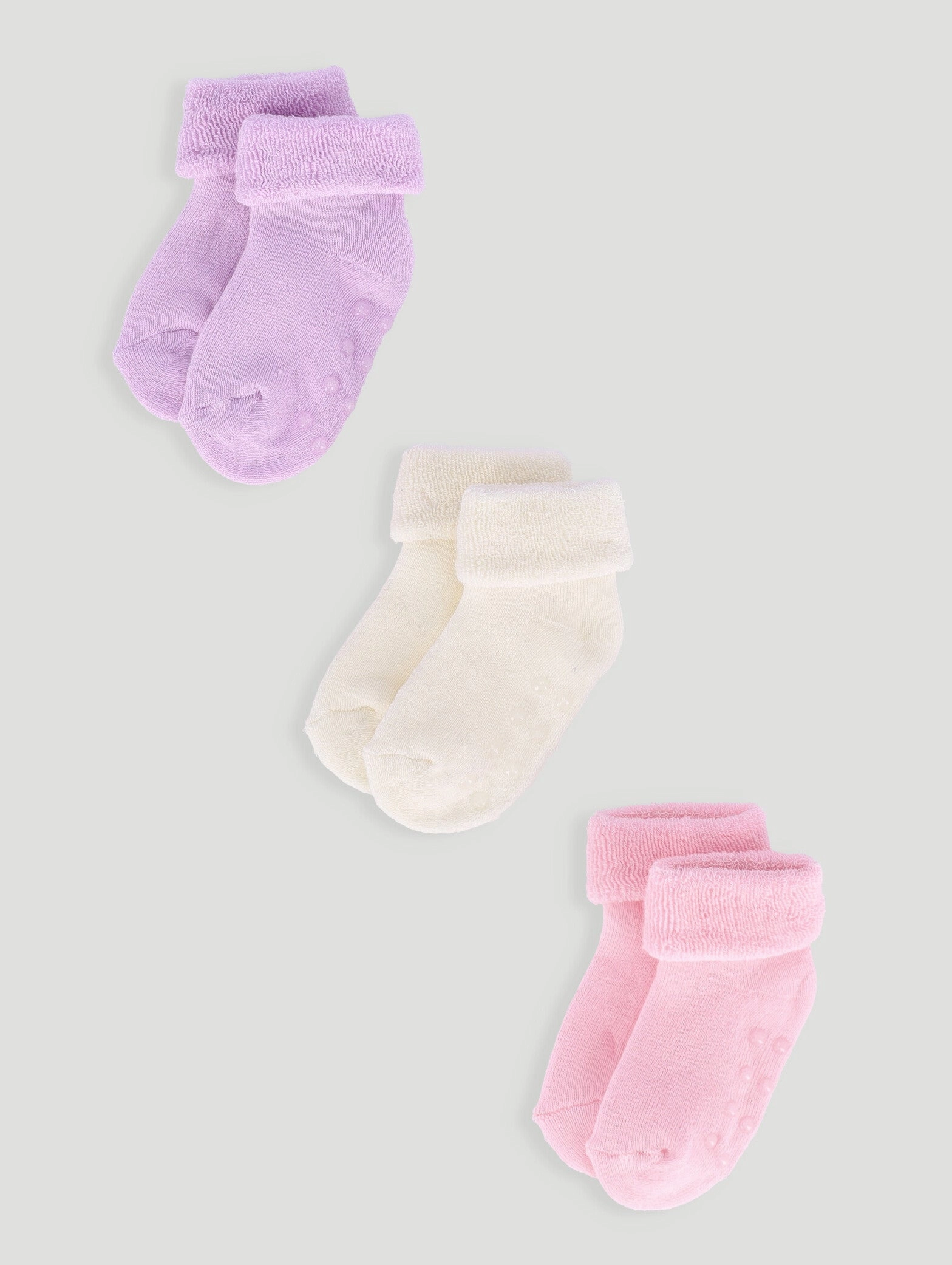 Keedo Baby Girls 3 Pack Towelling Socks