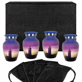 Lighthouse Keepsake Urn for Human Ashes - Set of 4