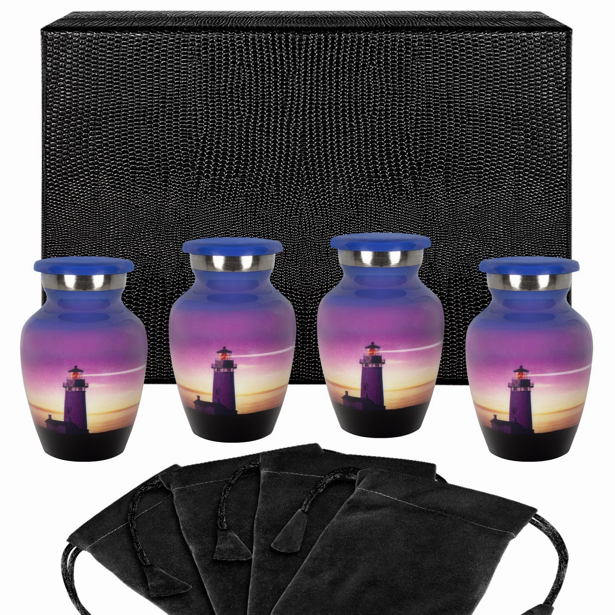 Lighthouse Keepsake Urn for Human Ashes - Set of 4