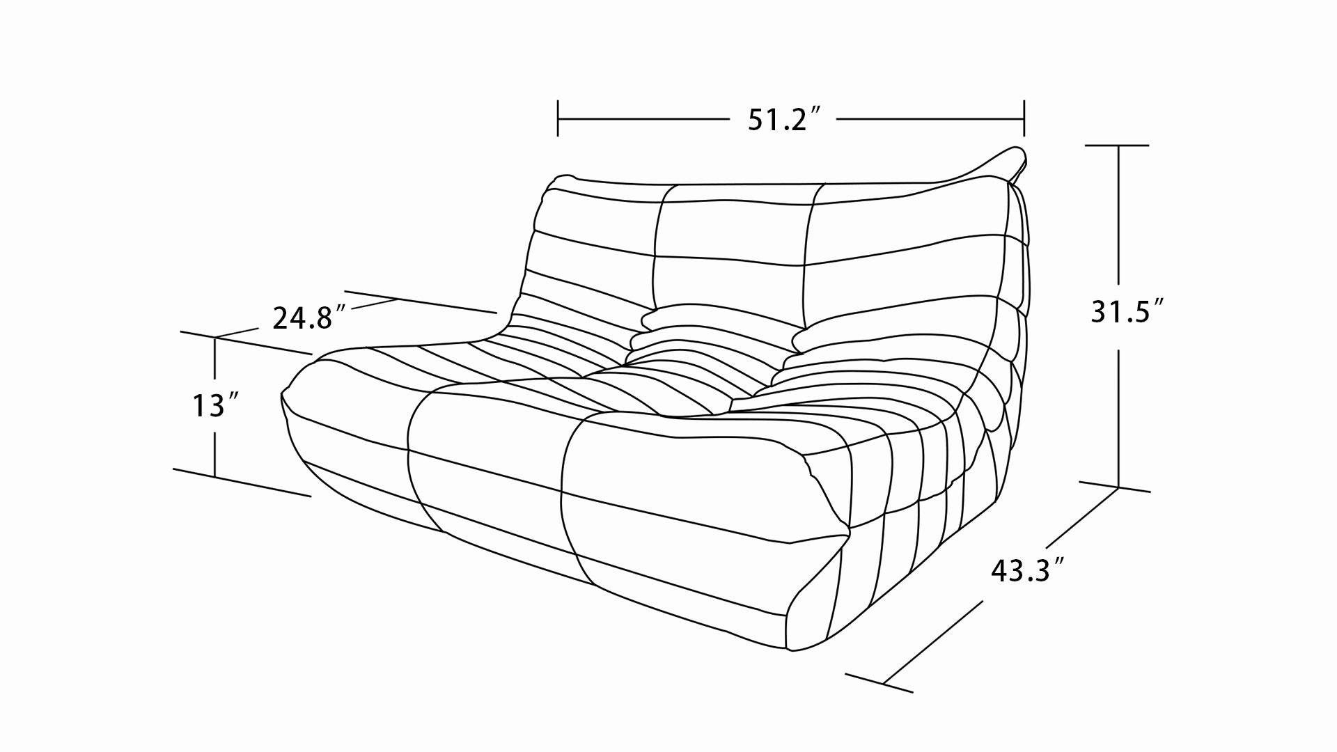 Linko Large Modern Tufted Lounge Chair