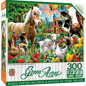 MasterPieces  Green Acres Garden Gathering EzGrip Puzzle 300 Piece