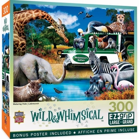 MasterPieces  Wild & Whimsical Watering Hole EzGrip Puzzle 300 Piece
