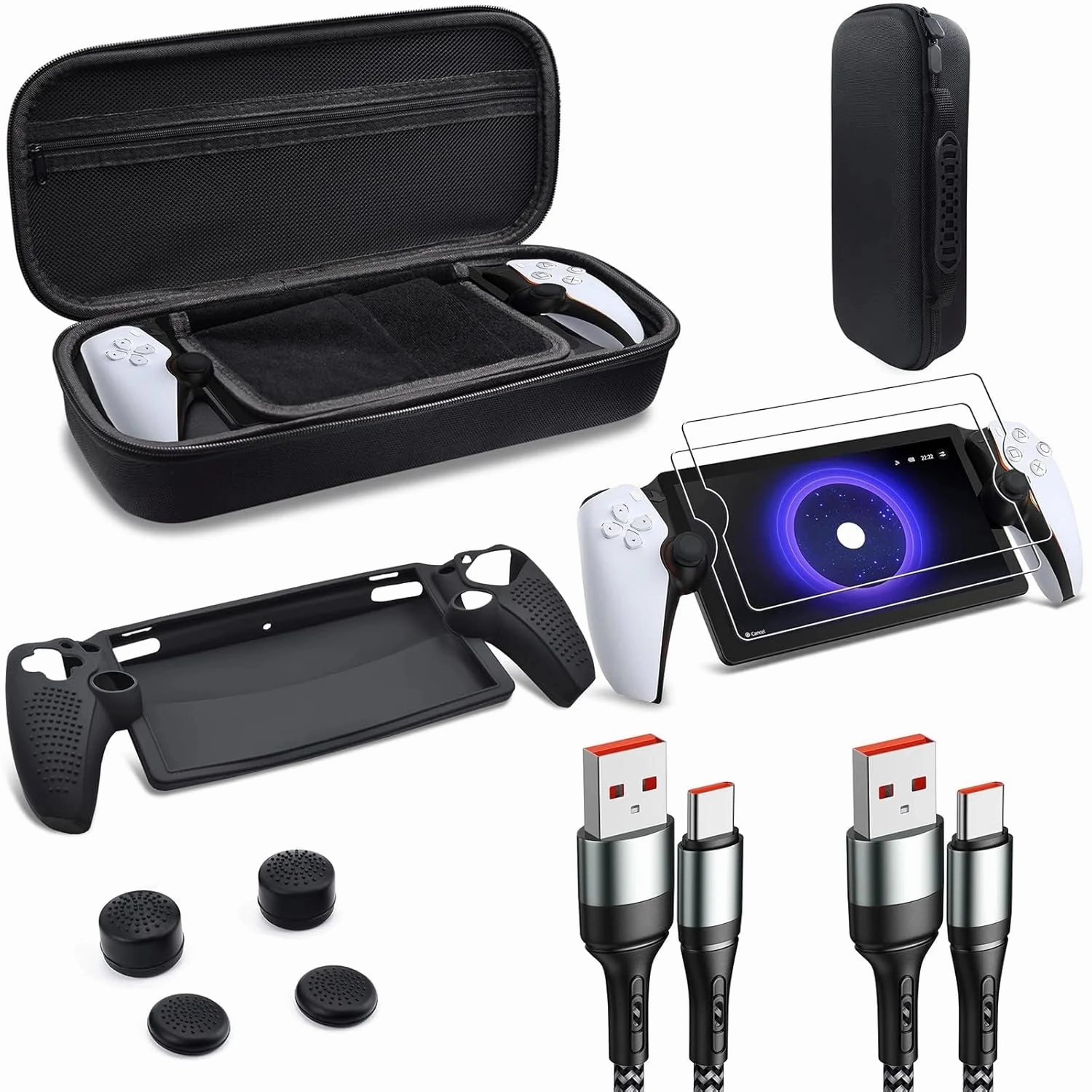 Microea Playstation Portal EVA Carrying Case & Accessories Bundle