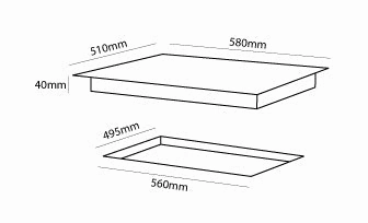 Parmco 600mm Stainless Steel 4 Burner Gas Hob HO-2-6S-4G
